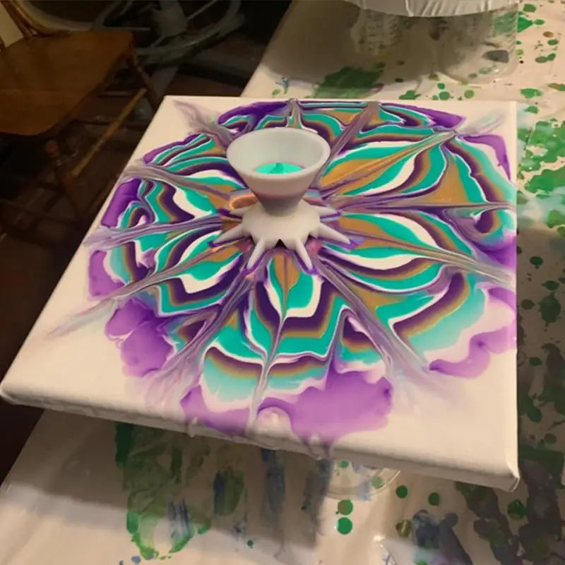 Artistry Bloom Creator for Acrylic Pouring | Reusable Tool for Stunning Floral Effects | Easy-to-Use Accessory 9 × 9 cm