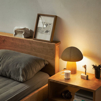 Serene Glow Wooden Night Lamp