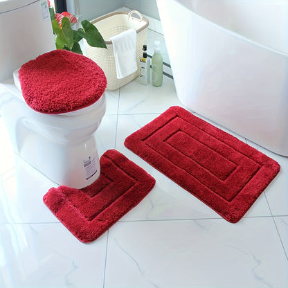 Non-Slip Bathroom Mat Set – Quick Drying and Machine Washable