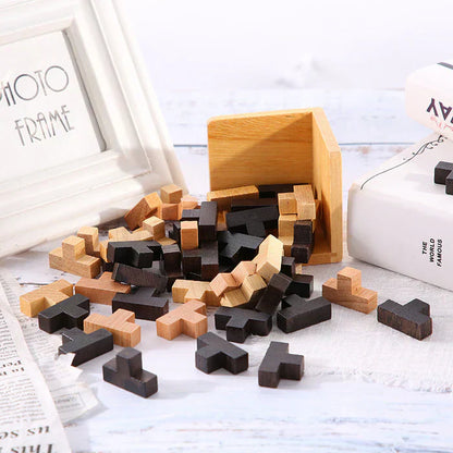 3D Wooden Brain Teaser Puzzle for Mind Challenges