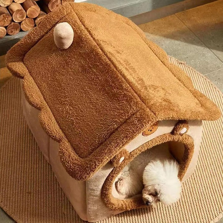 Cozy Indoor Cat Shelter Featuring Soft Cushion