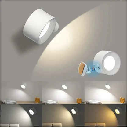 Wireless 360° Wall Light – USB Rechargeable with 3 Adjustable Brightness Levels
