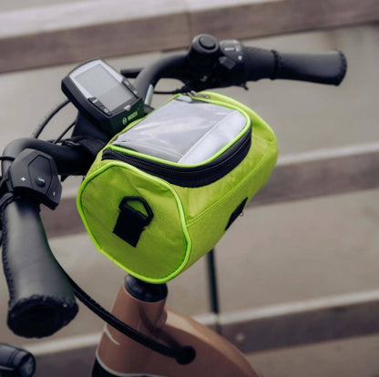 Waterproof Bike Bag with Phone Display – Adjustable Handlebar Pouch