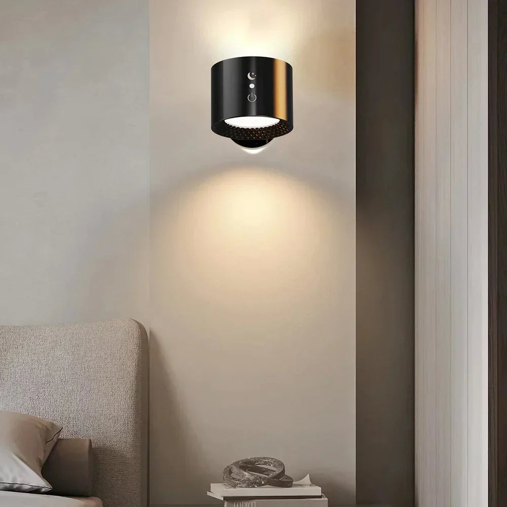 Rechargeable Wireless Wall Lamp – 360° Adjustable Lighting Fixture
