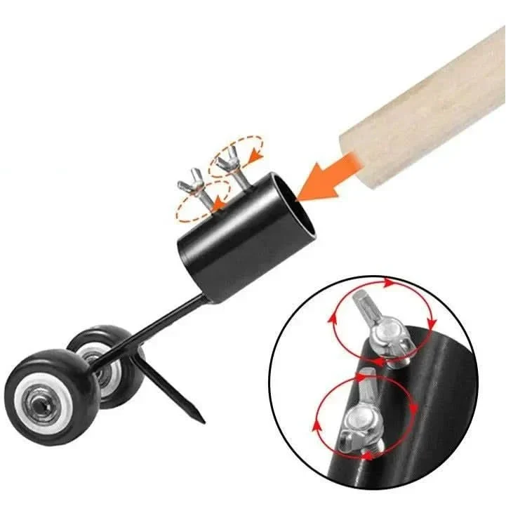 Stand-Up Weed Remover Tool for Effortless Root Extraction
