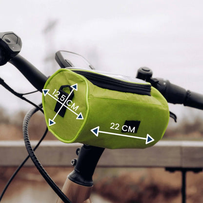 Waterproof Bike Bag with Phone Display – Adjustable Handlebar Pouch