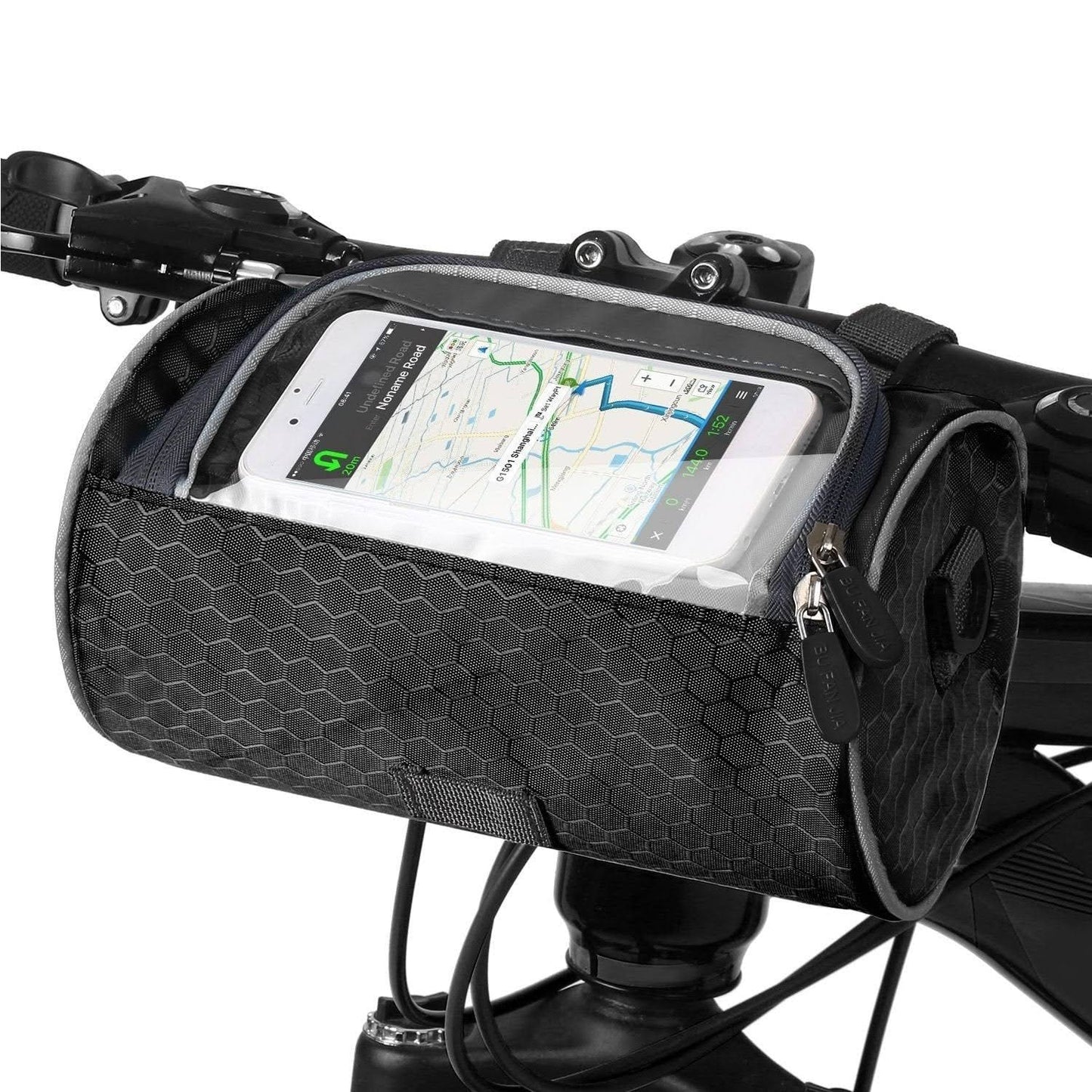 Waterproof Bike Bag with Phone Display – Adjustable Handlebar Pouch
