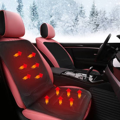 Heated Car Seat Cushion with Memory Foam – 12V Back and Seat Warmer