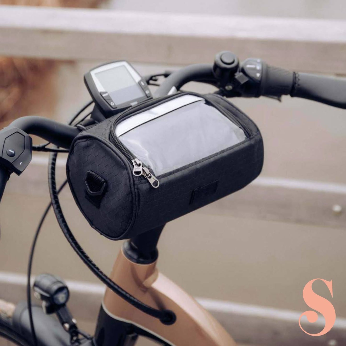 Waterproof Bike Bag with Phone Display – Adjustable Handlebar Pouch