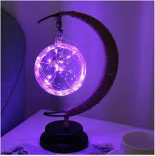 Decorative Table Lamp with Warm Ambient Light - Moon Sphere Design