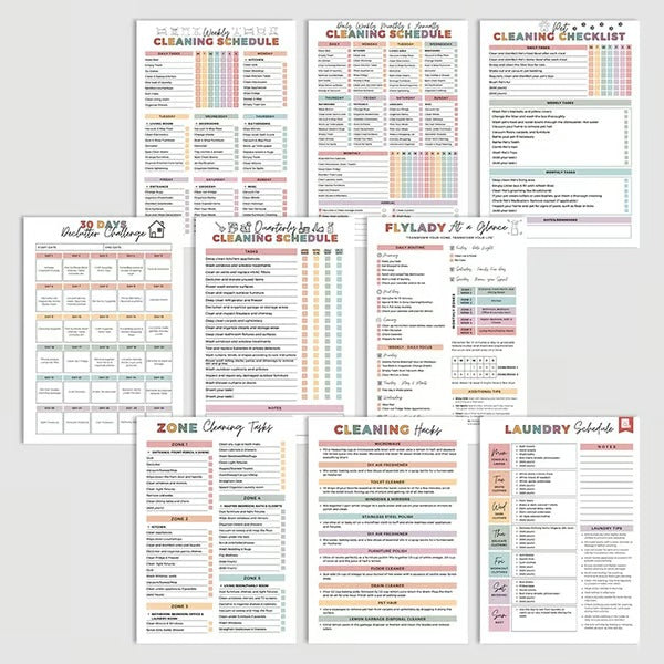 Home Harmony Planner | Daily, Weekly & Deep Cleaning Checklists