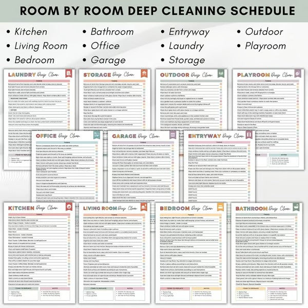 Home Harmony Planner | Daily, Weekly & Deep Cleaning Checklists