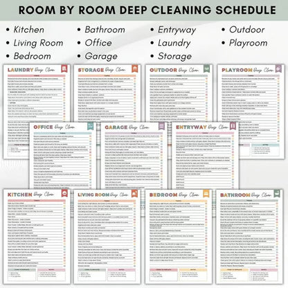 Home Harmony Planner | Daily, Weekly & Deep Cleaning Checklists