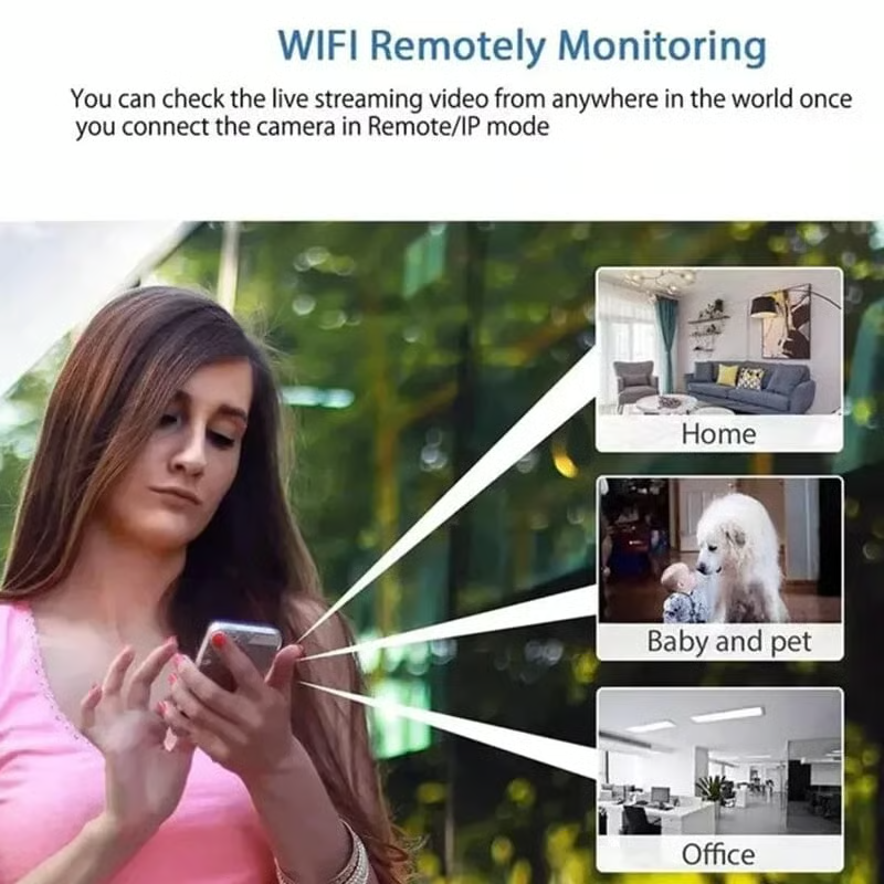 Compact Wireless Security Camera with Night Vision - 1080p HD