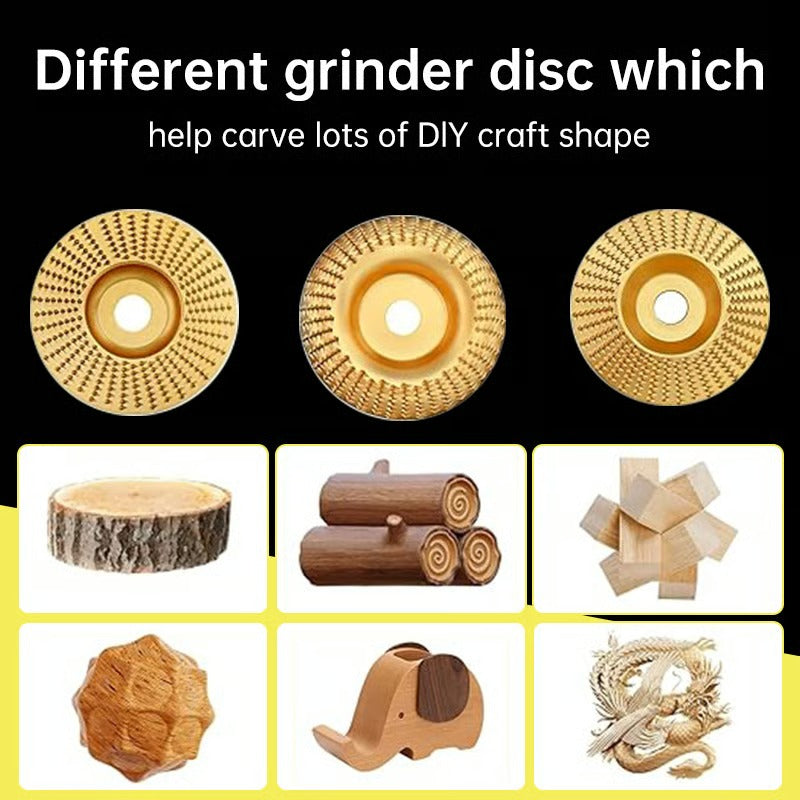 Precision Wood Cutting Disc Set for Angle Grinders | Ideal for Shaping, Carving & Sanding | Durable 3-in-1 Woodworking Tools