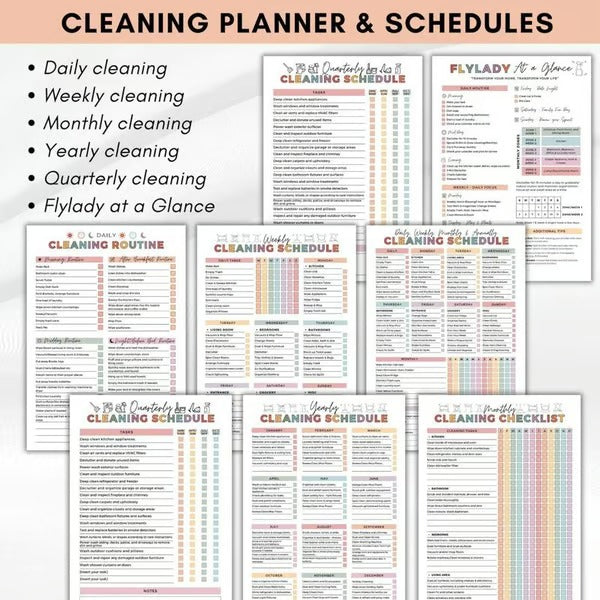 Home Harmony Planner | Daily, Weekly & Deep Cleaning Checklists