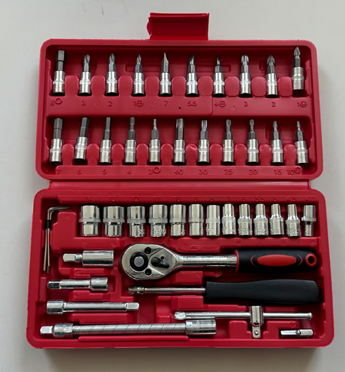 Compact Electric Ratchet Wrench with Socket Set | 60 Nm Torque