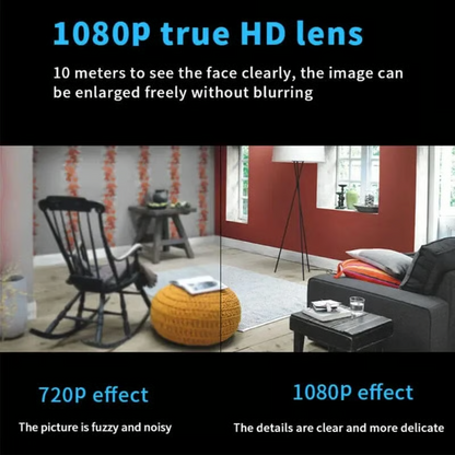 Compact Wireless Security Camera with Night Vision - 1080p HD