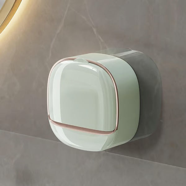 Wall-Mounted Soap Dispenser with Ventilation & Lid | Adhesive, Waterproof & Dustproof