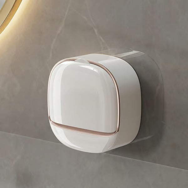 Wall-Mounted Soap Dispenser with Ventilation & Lid | Adhesive, Waterproof & Dustproof