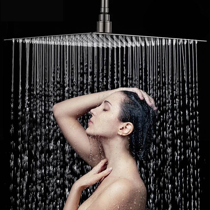 16-Inch Ceiling Shower Head with Filtered Rainfall Design, Ultra Thin