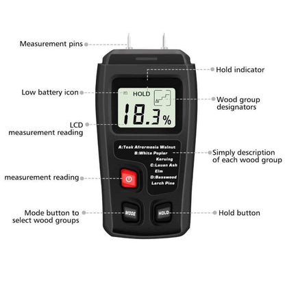 Precision Wood Moisture Meter for Accurate Readings