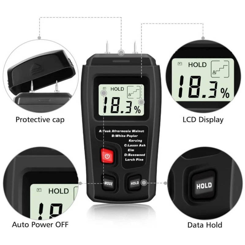 Precision Wood Moisture Meter for Accurate Readings