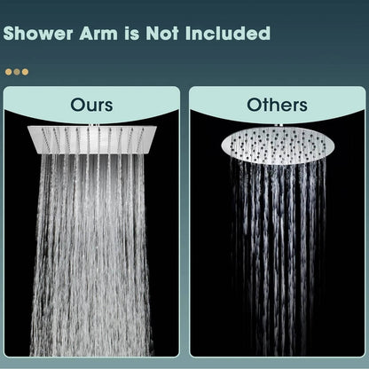16-Inch Ceiling Shower Head with Filtered Rainfall Design, Ultra Thin
