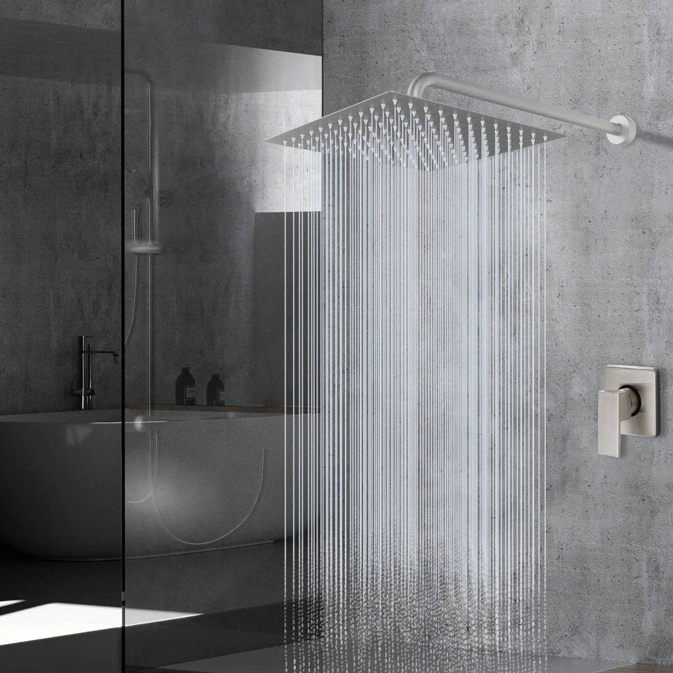 16-Inch Ceiling Shower Head with Filtered Rainfall Design, Ultra Thin