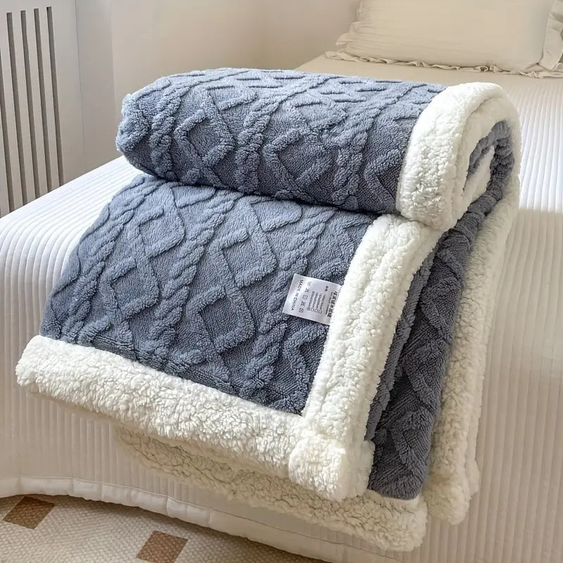 Ultra Soft Plush Throw Blanket for Sofa and Bed - Sherpa Fleece