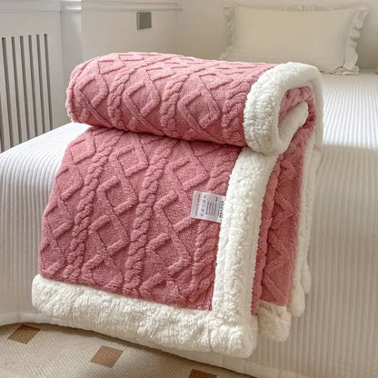 Ultra Soft Plush Throw Blanket for Sofa and Bed - Sherpa Fleece