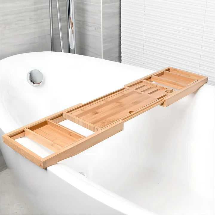 Elegant Bamboo Bath Tray for Ultimate Relaxation