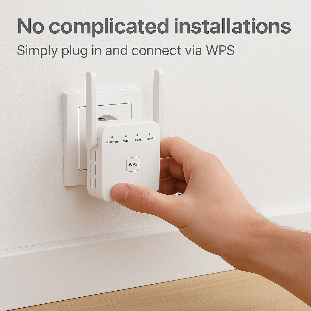 5G WiFi Range Extender – Dual-Band Signal Booster for Home & Garden