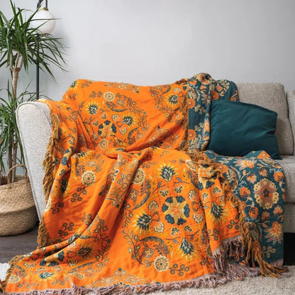 Sunflower Reversible Cotton Comfort Blanket