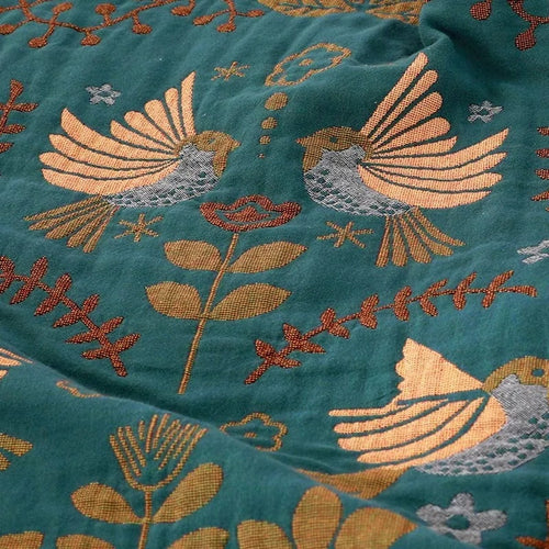 Nordic Harmony Reversible Throw Blanket | 100% Cotton Comfort