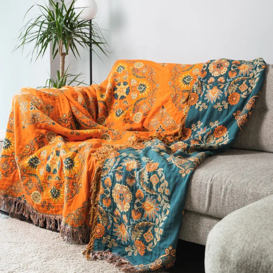 Sunflower Reversible Cotton Comfort Blanket