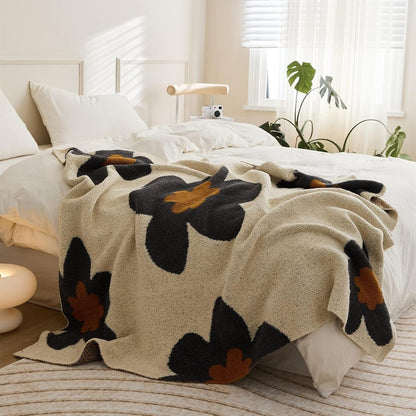 Floral Comfort Blanket | Cozy Knitted Home Accessory