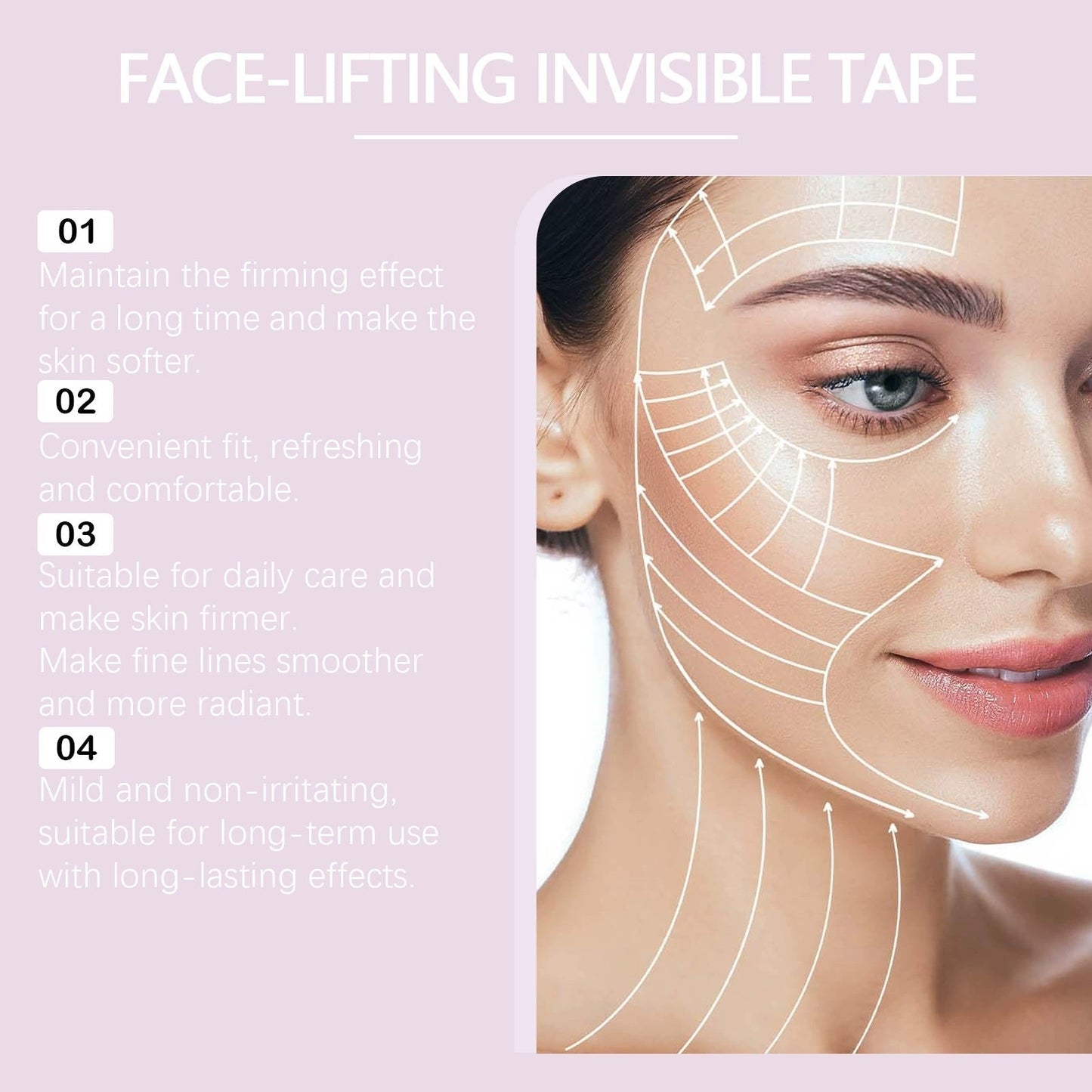 Invisible Lift Tape for Instant Contour Enhancement | Skin-Friendly & Comfortable | Perfect for Everyday Use & Special Events