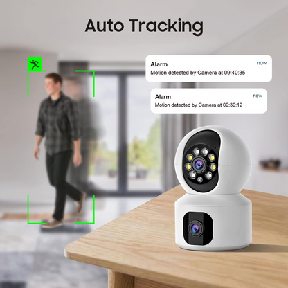 WiFi Security Camera with Dual Lens and HD Video Quality