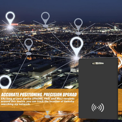 Rechargeable Tracking Card for Portfolio, Works with Apple Find My
