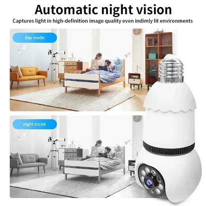 LED Bulb Security Camera with Color Vision Features