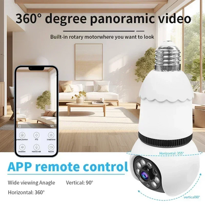 LED Bulb Security Camera with Color Vision Features