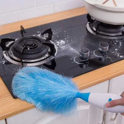 Cordless Dusting Brush with Telescopic Handle & Dual Heads