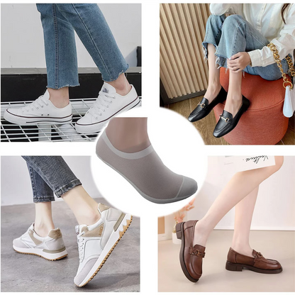 6 Pairs of Invisible No-Show Socks with Secure Grip | Breathable Comfort for Sneakers & Loafers