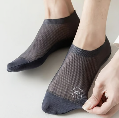 6 Pairs of Invisible No-Show Socks with Secure Grip | Breathable Comfort for Sneakers & Loafers
