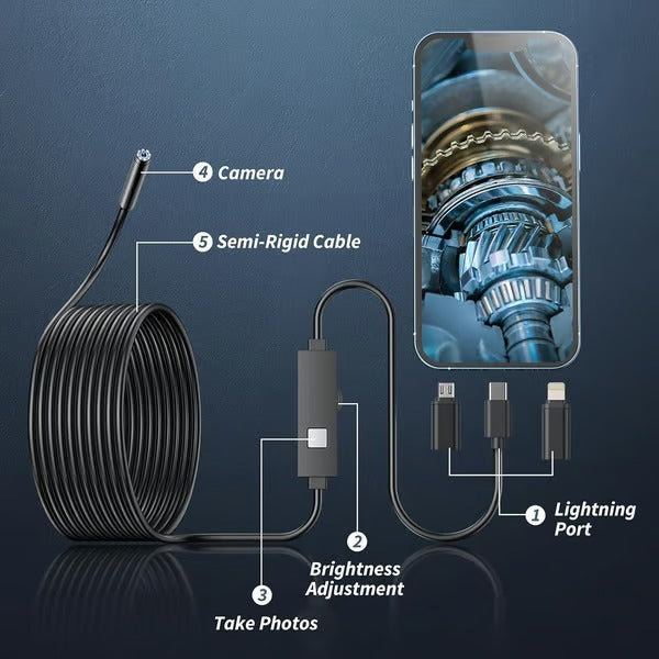 Portable Inspection Camera Compatible with Phones