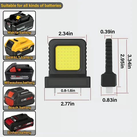 Portable LED Work Light for Outdoor Use | Bright Construction Floodlight for Workshop, Garden, and Repairs | BrightBeam