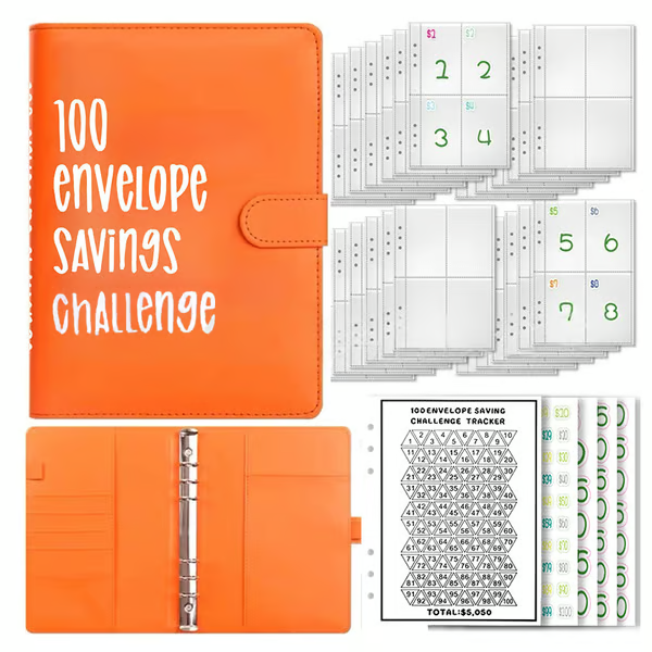 BudgetBuddy – The 100-Envelope Savings Challenge Workbook