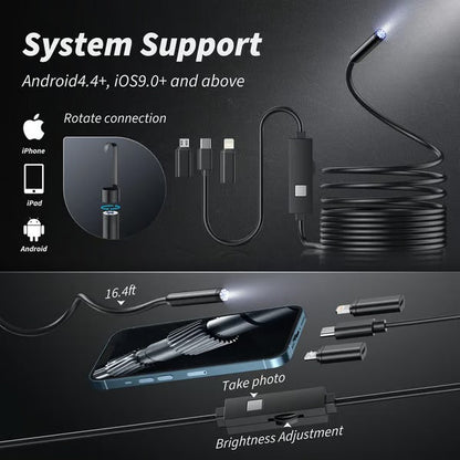 Portable Inspection Camera Compatible with Phones