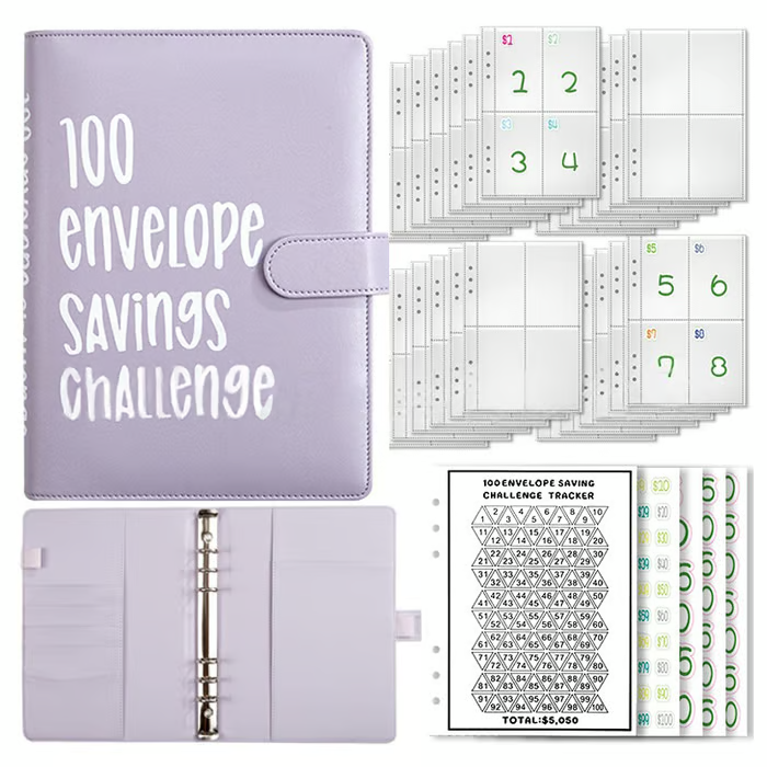 BudgetBuddy – The 100-Envelope Savings Challenge Workbook